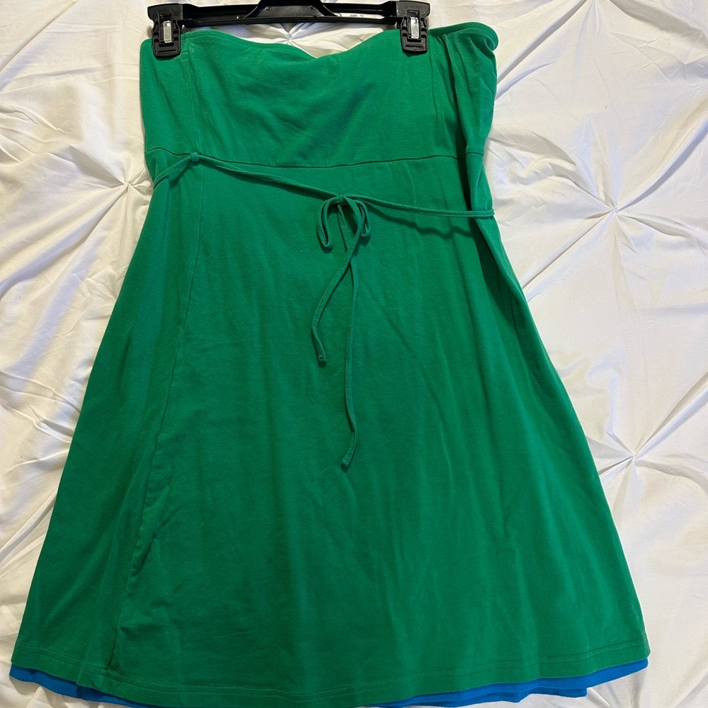 Moda International by Victoria Secret Vibrant Green Dress with Bra Top